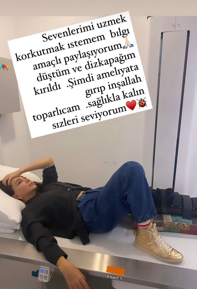 Diz kapağı kırılan Ebru Yaşar ameliyata alındı - Resim : 1