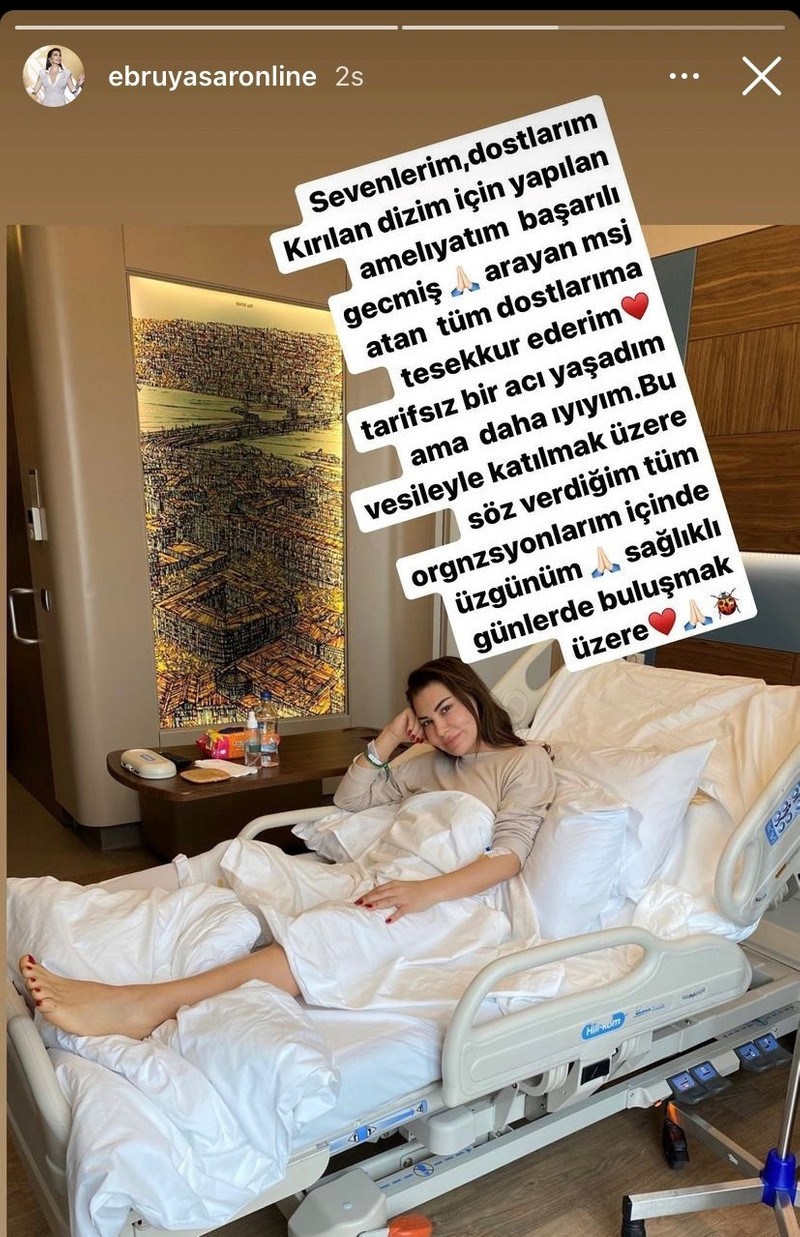 Diz kapağı kırılan Ebru Yaşar ameliyata alındı - Resim : 2