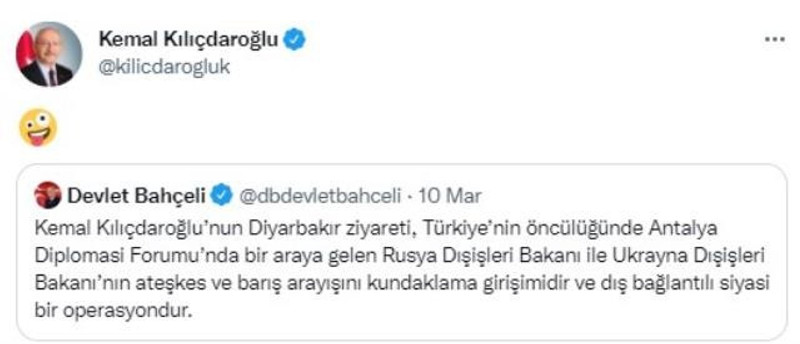 Kılıçdaroğlu'nun emojili paylaşımı Bahçeli'yi küplere bindirdi - Resim : 1