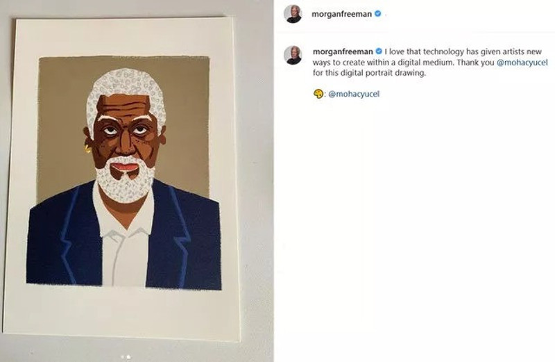 Morgan Freeman, Türk sanatçıyı paylaştı - Resim : 1