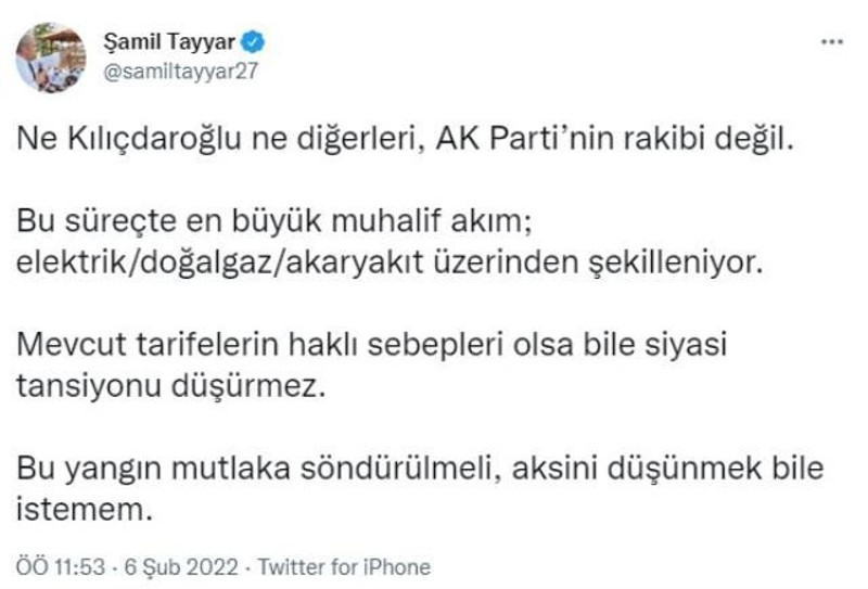 AK Partili Şamil Tayyar'dan partisine hayat pahalılığı uyarısı - Resim : 1