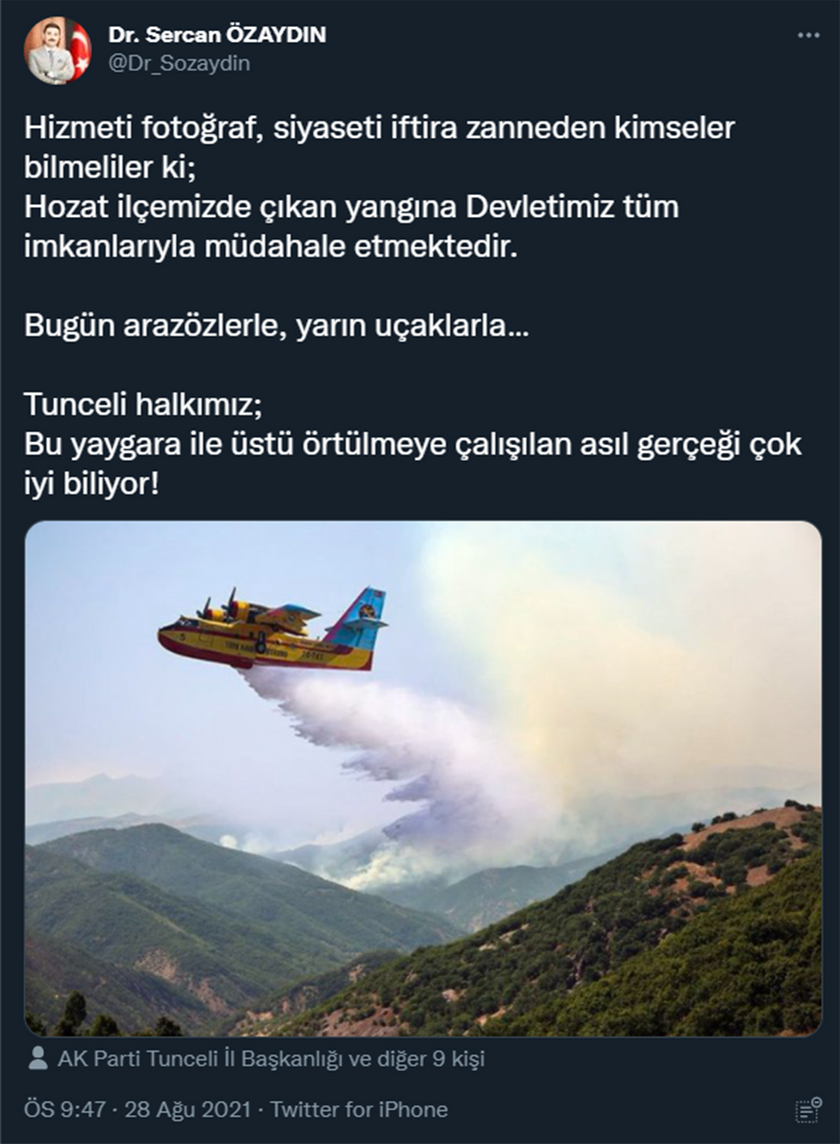 AK Partili başkandan yangına photoshoplu müdahale - Resim : 1