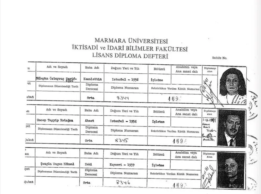 Marmara Üniversitesi'nden Erdoğan'ın diploması için yeni açıklama - Resim : 1
