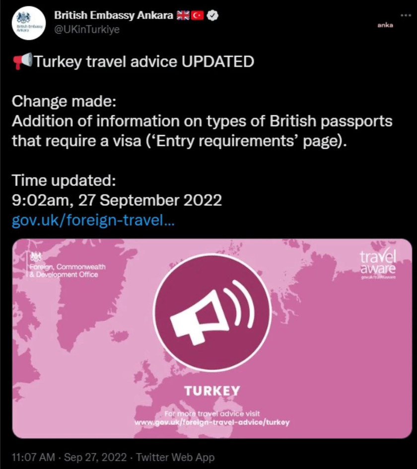 İngiltere'den Türkiye'ye seyahat uyarısı: ''Bu şehirlere gitmeyin'' - Resim : 1