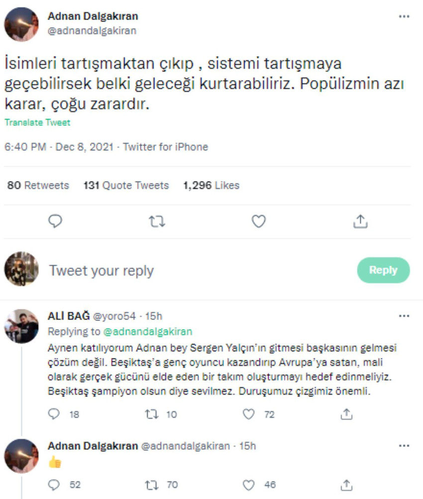 Beşiktaşlı yöneticiden Sergen Yalçın çıkışı - Resim : 1