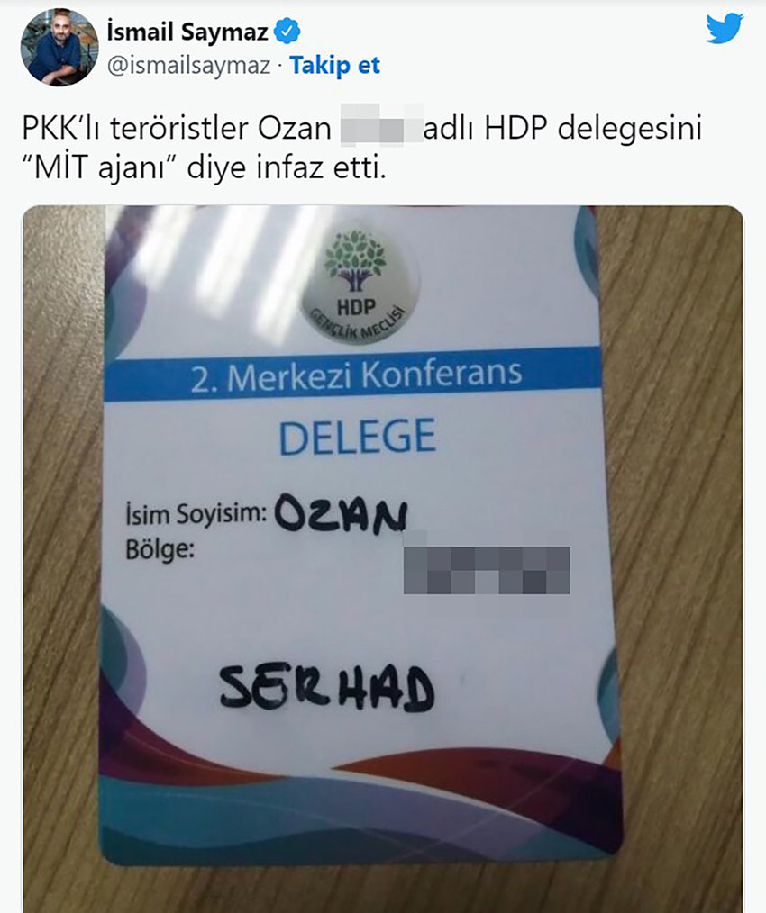 Bomba iddia: PKK, MİT ajanı olduğu iddiasıyla HDP delegesini infaz etti - Resim : 1
