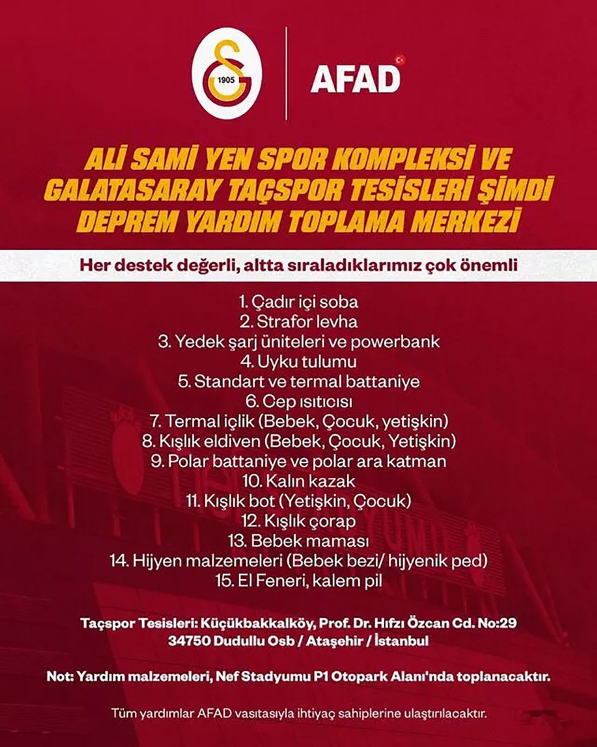 Ebedi dostluk... Fenerbahçe ve Galatasaray depremzedeler için birlik oldu - Resim : 2