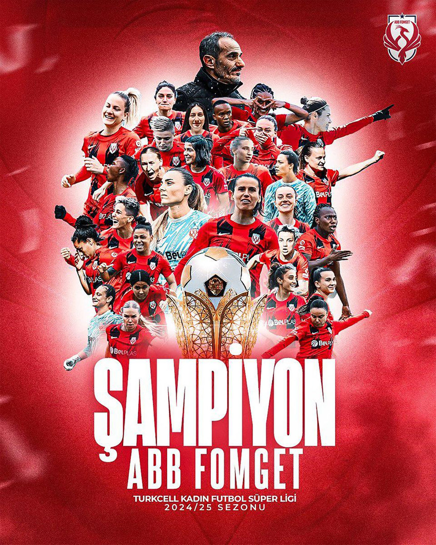 Kadın Futbol Süper Ligi’nde 2024-2025 sezonunda şampiyon Ankara Büyükşehir Belediyesi FOMGET oldu.