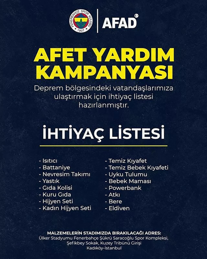 Ebedi dostluk... Fenerbahçe ve Galatasaray depremzedeler için birlik oldu - Resim : 1