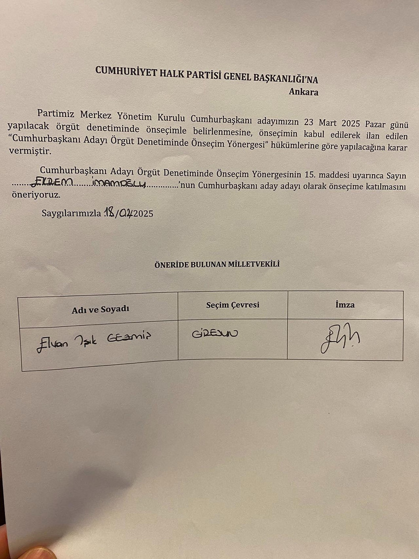 CHP'de Cumhurbaşkanlığı adaylığı süreci başladı. Adaylık başvuruları 27 Şubat'a kadar devam edecek.