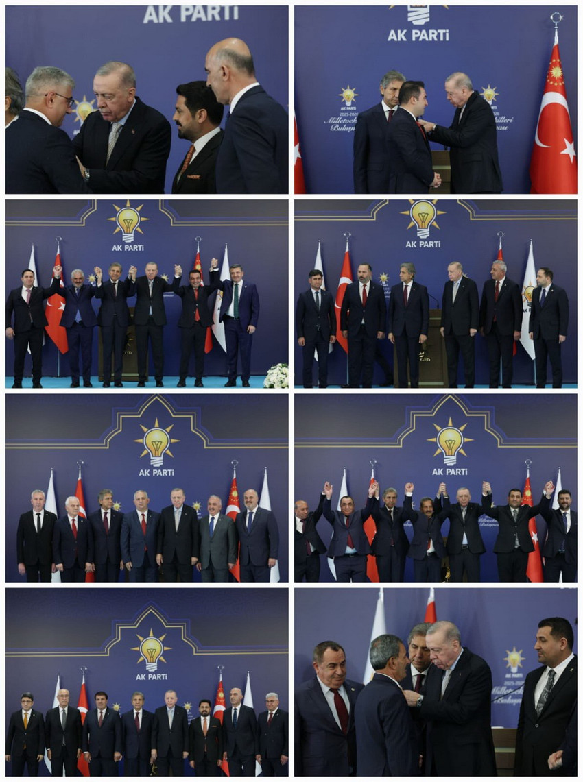 AK Parti'nin 2025-2026 Milletvekilleri Buluşması programında kendi partilerinden istifa eden eski CHP'li, DP'li, DEVA'lı ve YRP'li 7 belediye başkanı AK Parti'ye geçti.