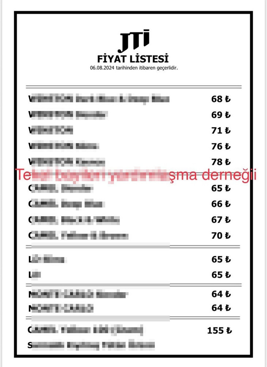 Temmuz ayında ÖTV artışıyla zamlanan sigara fiyatlarına zam üstüne zam gelmeye devam ediyor. Tekel Bayileri Yardımlaşma Derneği (TBYD) Başkanı Erol Dündar, JTI grubuna zam geldiğini duyurdu. 