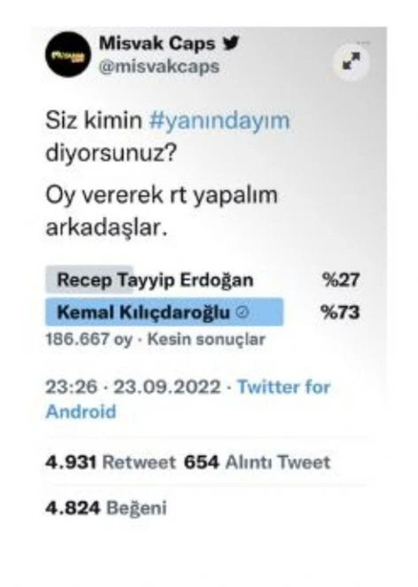 Anketten Erdoğan çıkmayınca apar topar silip, Prof. Dr. Özgür Demirtaş'ı hedef gösterdiler