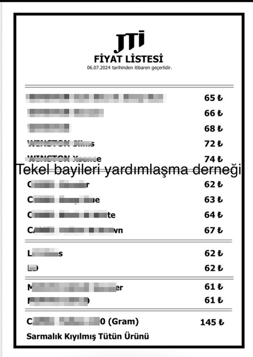 Haziran ayı enflasyon rakamları sonrasında gelen ÖTV zammını fiyatlarına zam olarak yansıtan bir sigara grubu zam kararının ardından tüm ürünlerinde 6 TL'ye varan indirime gitti