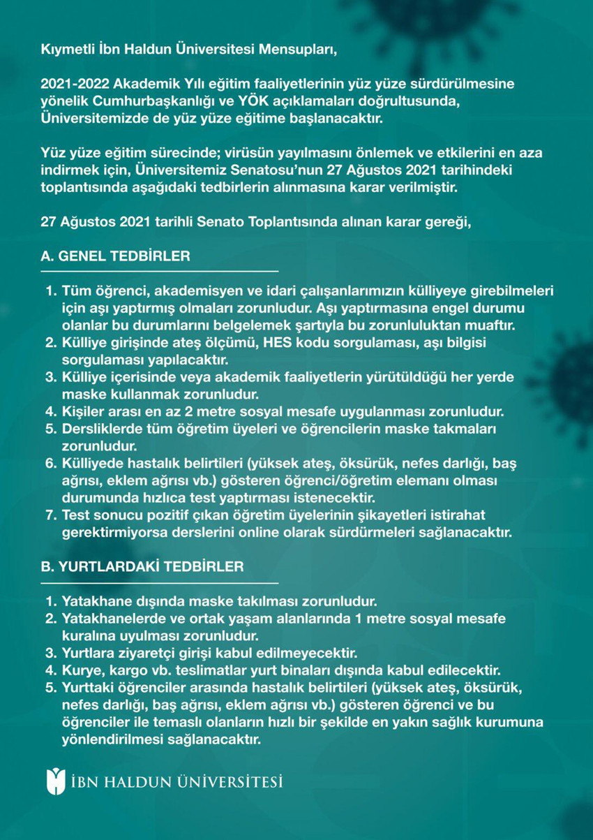 Türkiye'de ilk: Üniversitede aşı zorunluluğu kararı getirildi - Resim : 1