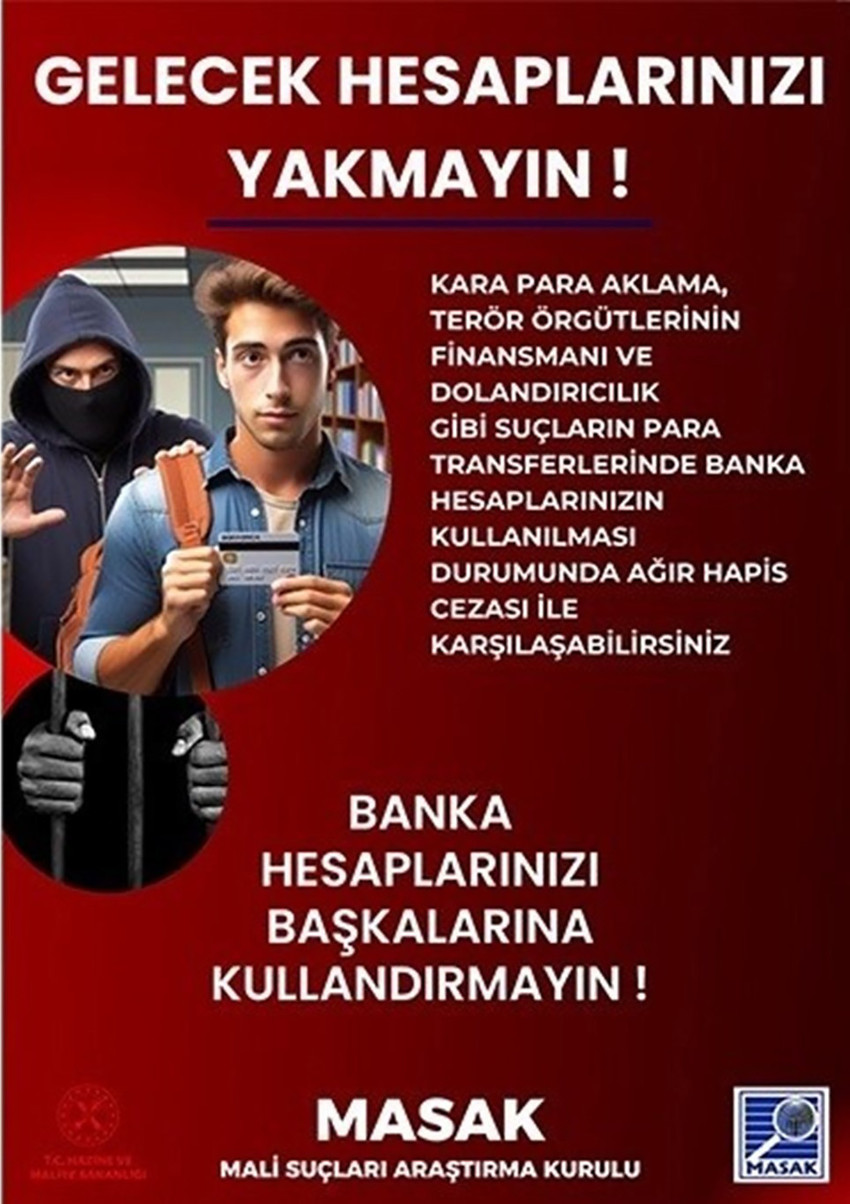 Yükseköğretim Kurulu (YÖK) öğrencilerin banka hesaplarını yasa dışı kullanmamaları konusunda uyarıda bulundu. ''Gelecek hesaplarınızı yakmayın'' yazılı afişler, üniversitelere asılacak.