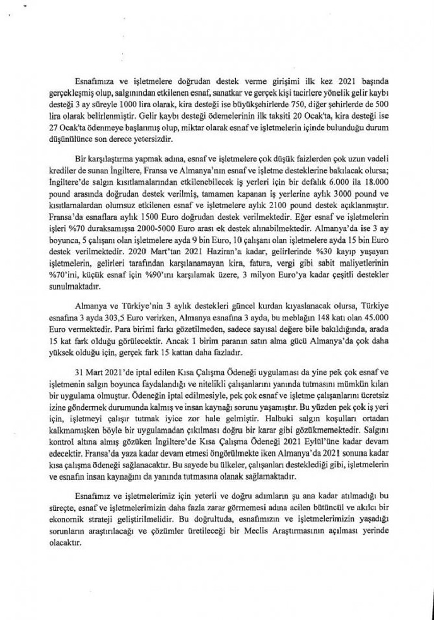 Esnafa destek paketi önergesi AK Parti ve MHP tarafından reddedildi! - Resim : 3