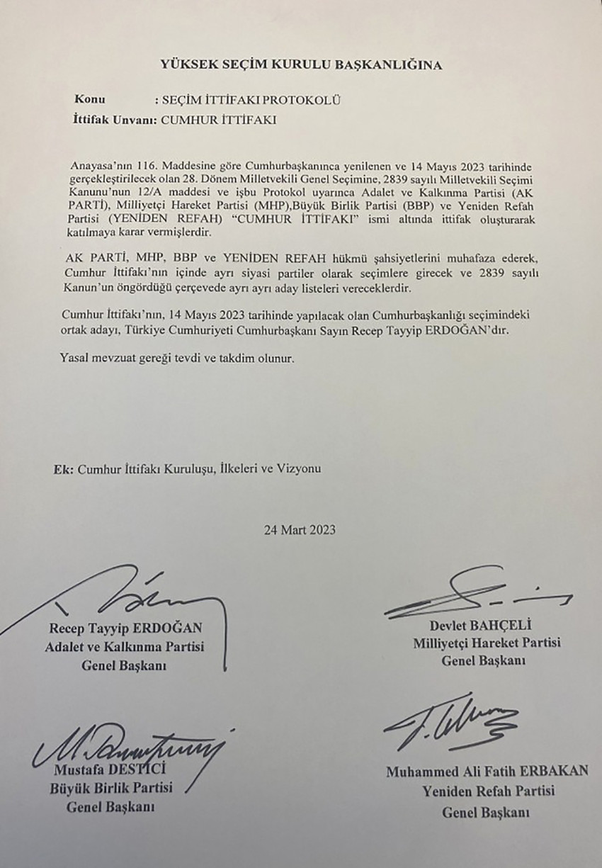 Cumhur İttifakı liderlerinin imzaladığı protokolün ayrıntıları belli oldu - Resim : 1