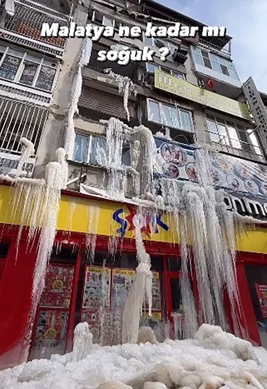 Depremle sarsılan Malatya'da dondurucu soğuk: Eksi 23 derece... - Resim : 1
