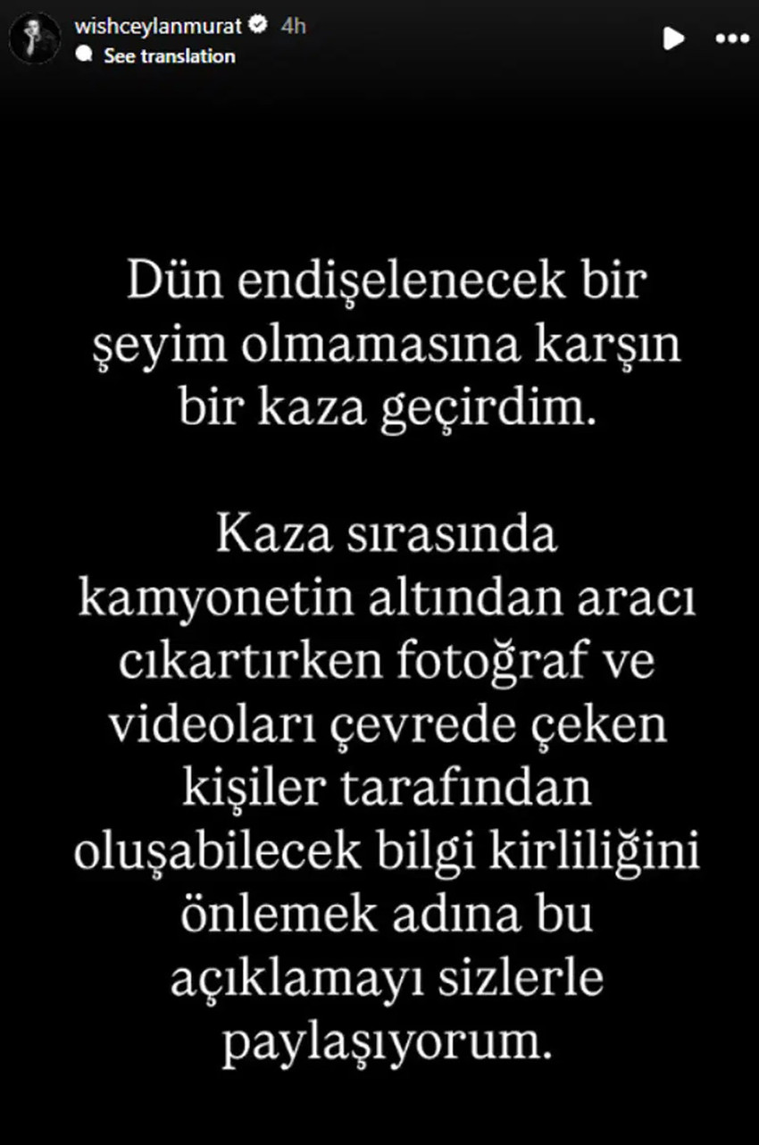 Survivor sunucusu Murat Ceylan, trafik kazası geçirdi. Ceylan, sağlık durumunun iyi olduğunu belirtti. 
