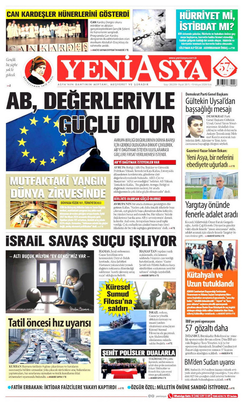 T&uuml;rkiye genelinde 19 Mayıs Atat&uuml;rk'&uuml; Anma, Gen&ccedil;lik ve Spor Bayramı coşkuyla kutlanırken, Yeni Akit ve Yeni Asya gazetelerinin bug&uuml;nk&uuml; manşetlerinde bu tarihi g&uuml;ne yer vermemesi kamuoyunda ve sosyal medyada geniş &ccedil;aplı tepkilere yol a&ccedil;tı. 