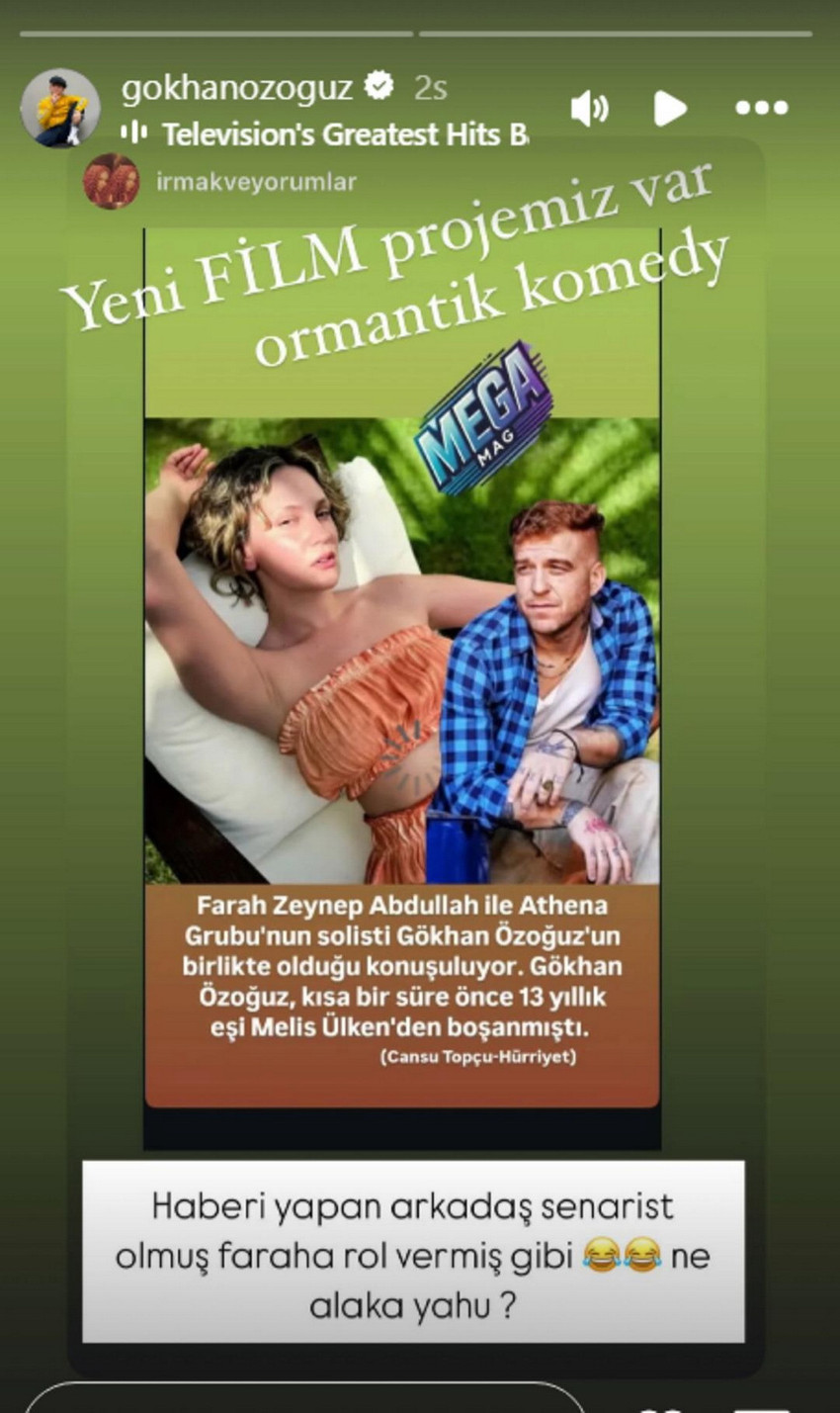 Kısa bir süre önce 13 yıllık eşinden boşanan Gökhan Özoğuz'un Farah Zeynep Abdullah ile aşk yaşadığına dair iddialar magazin gündemine bomba gibi düşerken, işin aslı ortaya çıktı.