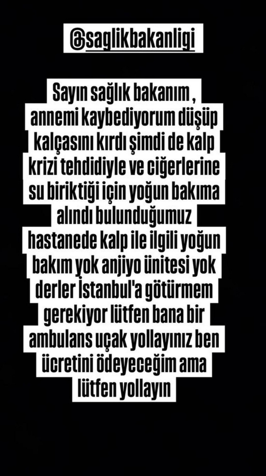 Ünlü sunucu Seren Serengil, yoğun bakıma kaldırılan annesi Nevin Teoman için Sağlık Bakanlığı'ndan "ücretini ben ödeyeceğim" diyerek yardım istedi.