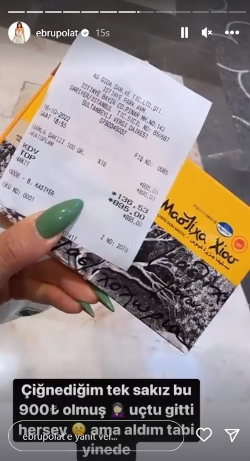 Ebru Polat bir paket sakıza öyle bir para verdi ki... Sosyal medya karıştı! - Resim : 1