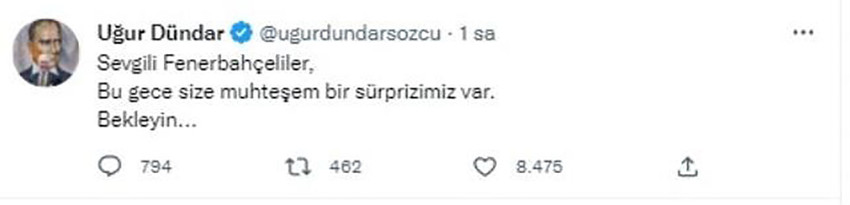 Uğur Dündar fitili ateşledi, Ali Koç onayladı: Fenerbahçe Atatürk Stadyumu - Resim : 1
