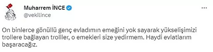 Muharrem İnce gençlere seslendi: Haydi evlatlarım başaracağız - Resim : 1