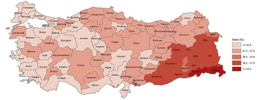 TÜİK 2023 yılı ulusal eğitim istatistiklerine göre Türkiye'de ortalama eğitim süresi 2023'te 9,3 yıl olurken, yükseköğretim mezunlarının oranı 25 yaş ve üzeri nüfusta yüzde 24,6'ya çıktı.