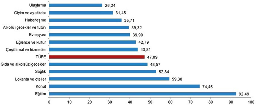 Türkiye İstatistik Kurumu Kasım 2024 enflasyon rakamlarını açıkladı. TÜİK'in Kasım 2024 enflasyon rakamlarına göre Tüketici fiyat endeksi (TÜFE) yıllık %47,09, aylık %2,24, Yurt İçi Üretici Fiyat Endeksi (Yİ-ÜFE) yıllık %29,47, aylık ise %0,66 arttı...