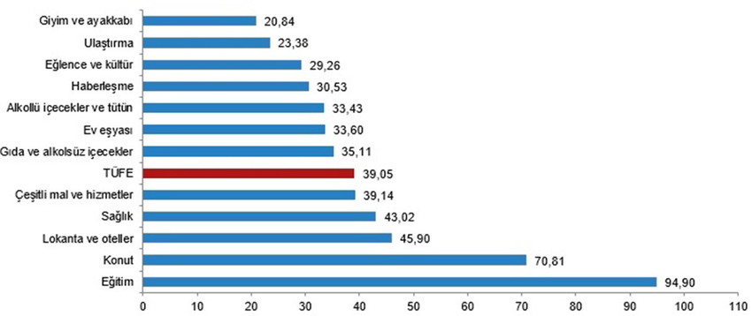 Türkiye İstatistik Kurumu 2025 yılının ikinci enflasyon rakamları olan Şubat ayı TÜFE ve ÜFE rakamlarını açıkladı. TÜİK'in verilerine göre Tüketici fiyat endeksi (TÜFE) yıllık %39,05, aylık %2,27,  Yurt İçi Üretici Fiyat Endeksi (Yİ-ÜFE) yıllık %25,21, aylık ise %2,12 oranında artış gösterdi.