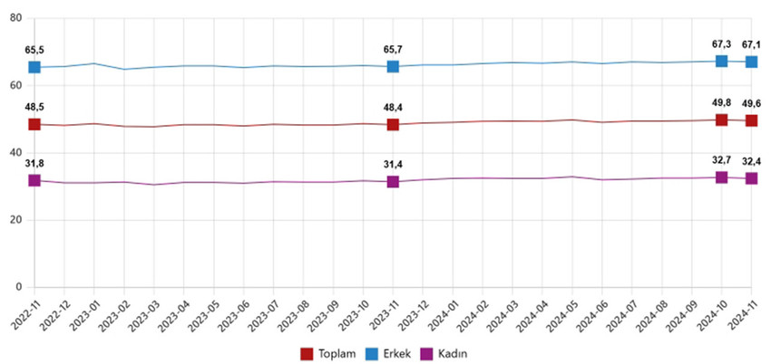 Türkiye İstatistik Kurumu (TÜİK), geçtiğimiz yılın kasım ayına ilişkin işsizlik rakamlarını açıkladı.