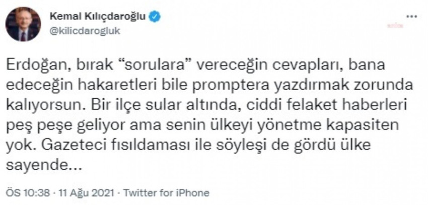Kılıçdaroğlu'ndan Erdoğan'a ''promter'' tepkisi - Resim : 1
