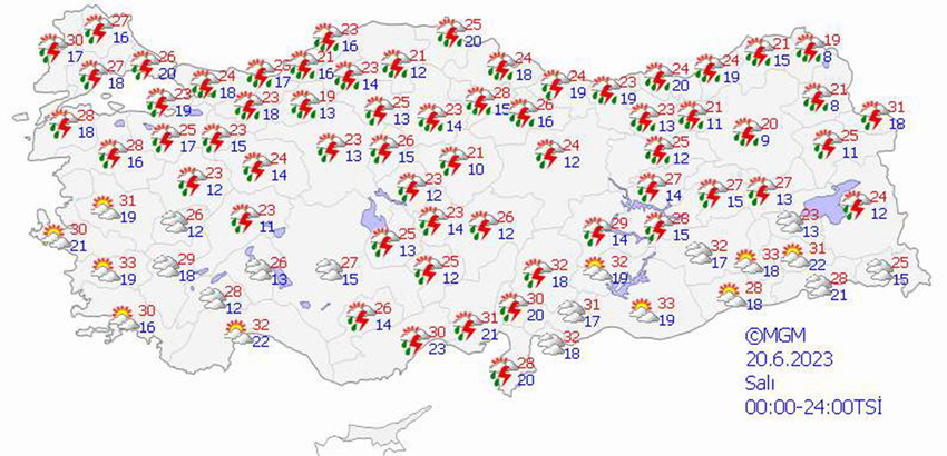 İşte haritalarla 5 günlük hava durumu tahminleri...