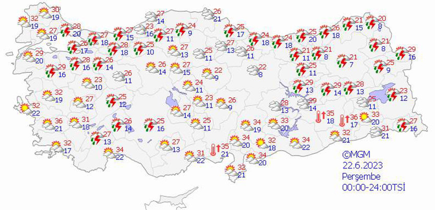 İşte haritalarla 5 günlük hava durumu tahminleri...