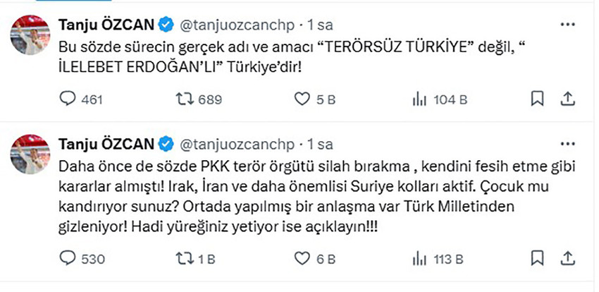 Tanju Özcan'dan PKK iddiası: ''Türk milletinden gizleniyor'' - Resim : 1
