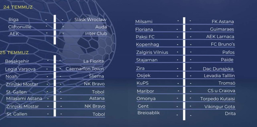 UEFA Konferans Lig'inin birinci tur elemeleri dün akşamki maçlarla tamamlandı. İkinci turda boy gösterecek takımlar belli oldu. İkinci tur maçları 24 Temmuz'da başlayacak