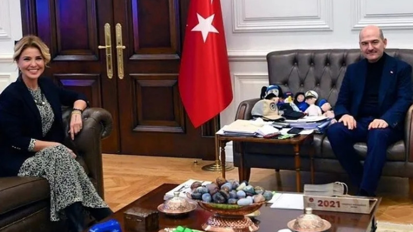 Gülben Ergen'den Bakan Soylu'ya ''destek'' ziyareti