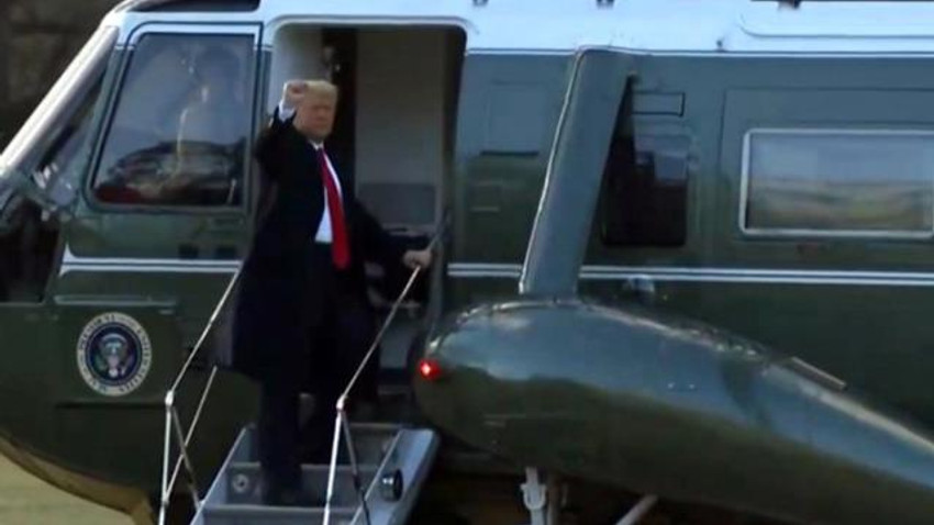 Beyaz Saray'a veda eden Trump: Bir şekilde geri döneceğim