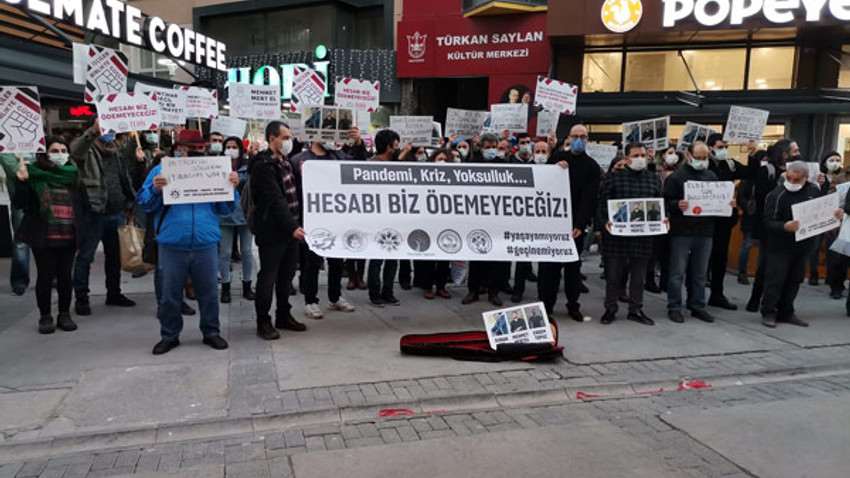 Ve esnaf sokağa çıktı: ''Pandemi, kriz, yoksulluk!''