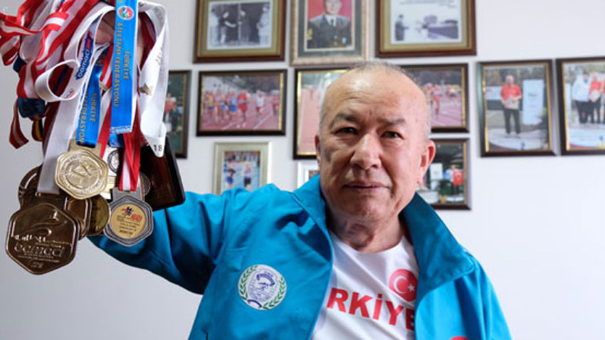 Emekli astsubay Ali Demirhan Türkiye rekorları kırıyor
