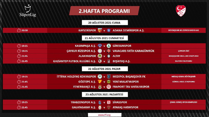 Süper Lig başlıyor... İşte ilk 3 haftanın programı - Resim : 2