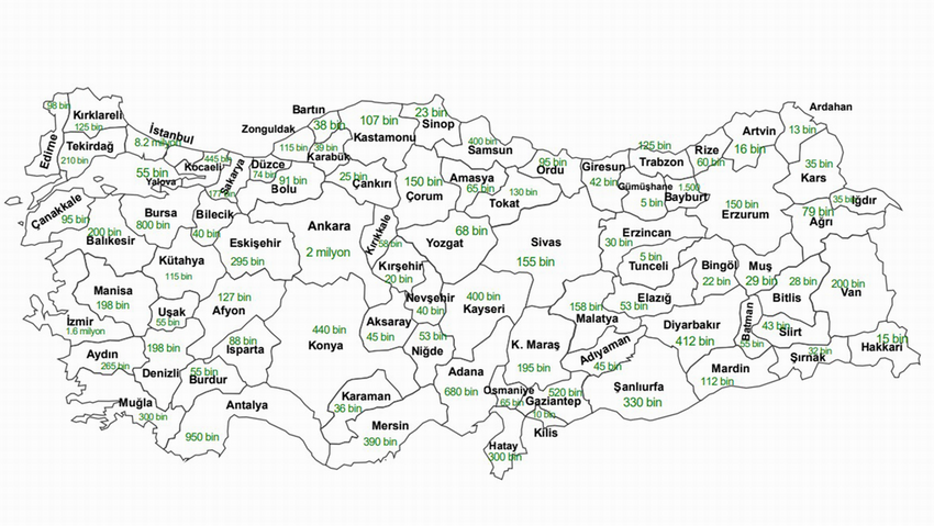 Türkiye'nin icra haritası