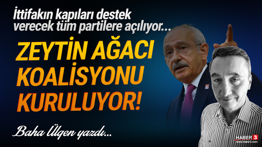 Haber3.com yazarı Baha Ülgen yazdı: Kılıçdaroğlu, Millet İttifakı’nın Cumhurbaşkanı adayı oldu. Zeytin ağacı koalisyonu kuruluyor, ittifakın kapıları destek verecek tüm partilere açılıyor...