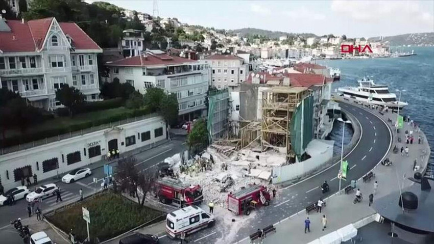 İstanbul Beşiktaş Kuruçeşme'de ahşap bir binada çökme meydana geldi. 1 kişinin enkaz altında kaldığı iddia edildi.