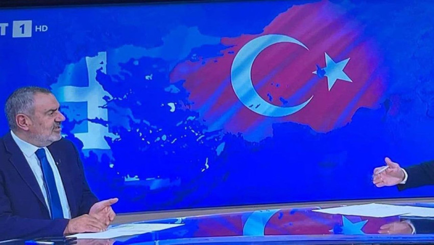 Yunanistan'ın devlet televizyonu ERT'de skandal bir harita yayınlandı. Türkiye'nin Trakya bölgesini Yunanistan toprağı gibi gösterilmesi tepki çekti.