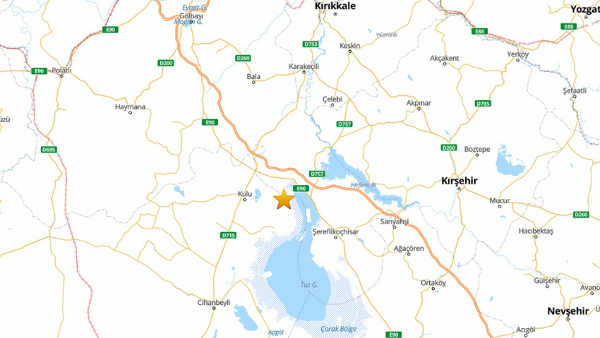 Kandilli Rasathanesi, Konya'nın Kulu ilçesinde 5.2 büyüklüğünde bir deprem meydana geldiğini duyurdu. Deprem çevre illerde de hissedildi.