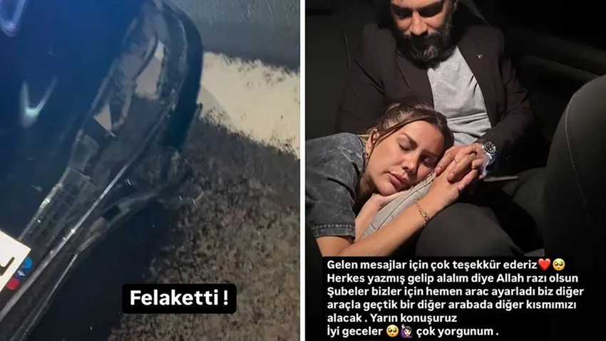 Dilan ve Engin Polat çifti, Mardin'de trafik kazası geçirdi. Kazanın ardından açıklama yapan Dilan Polat, ''Ölümden döndük'' dedi.